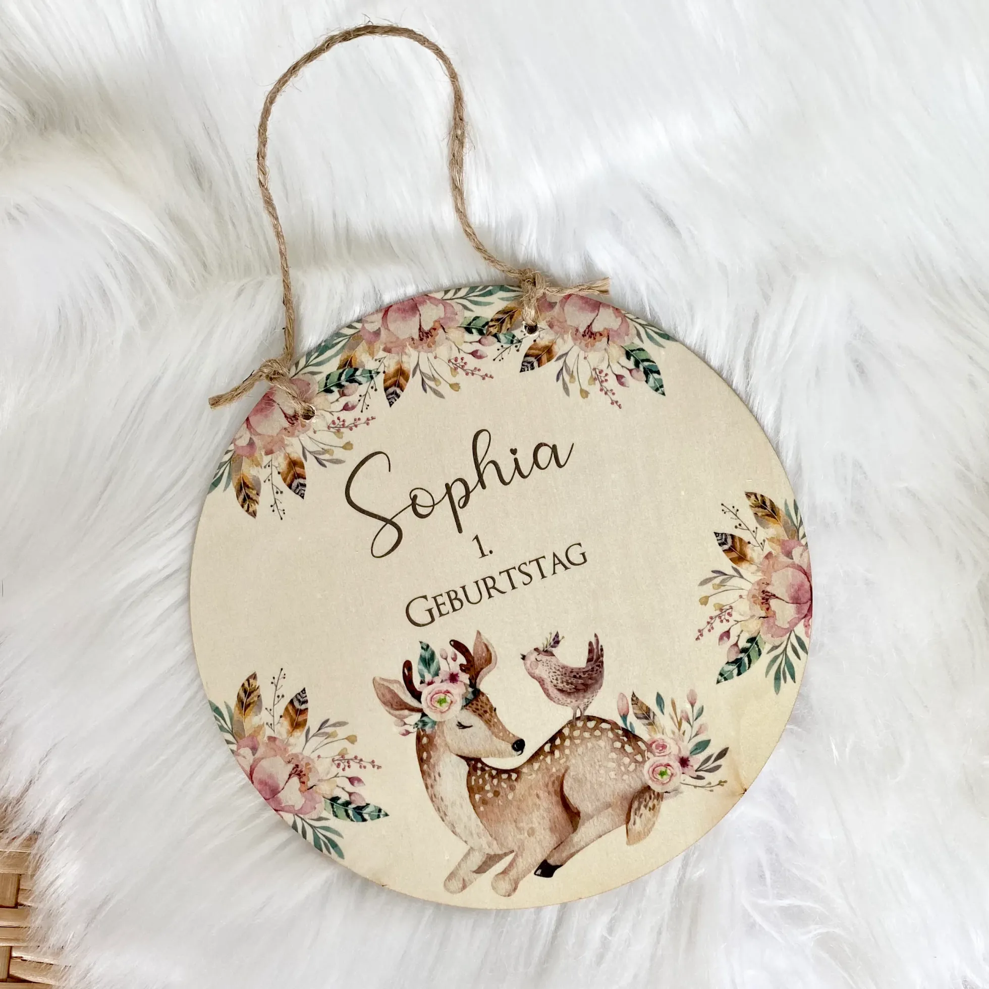 Personalisiertes Holzschild | Geburtstagsgeschenk für Mädchen | Kreatives Geschenk zum Geburtstag für Kinder | 2 Motivvarianten zur Auswahl