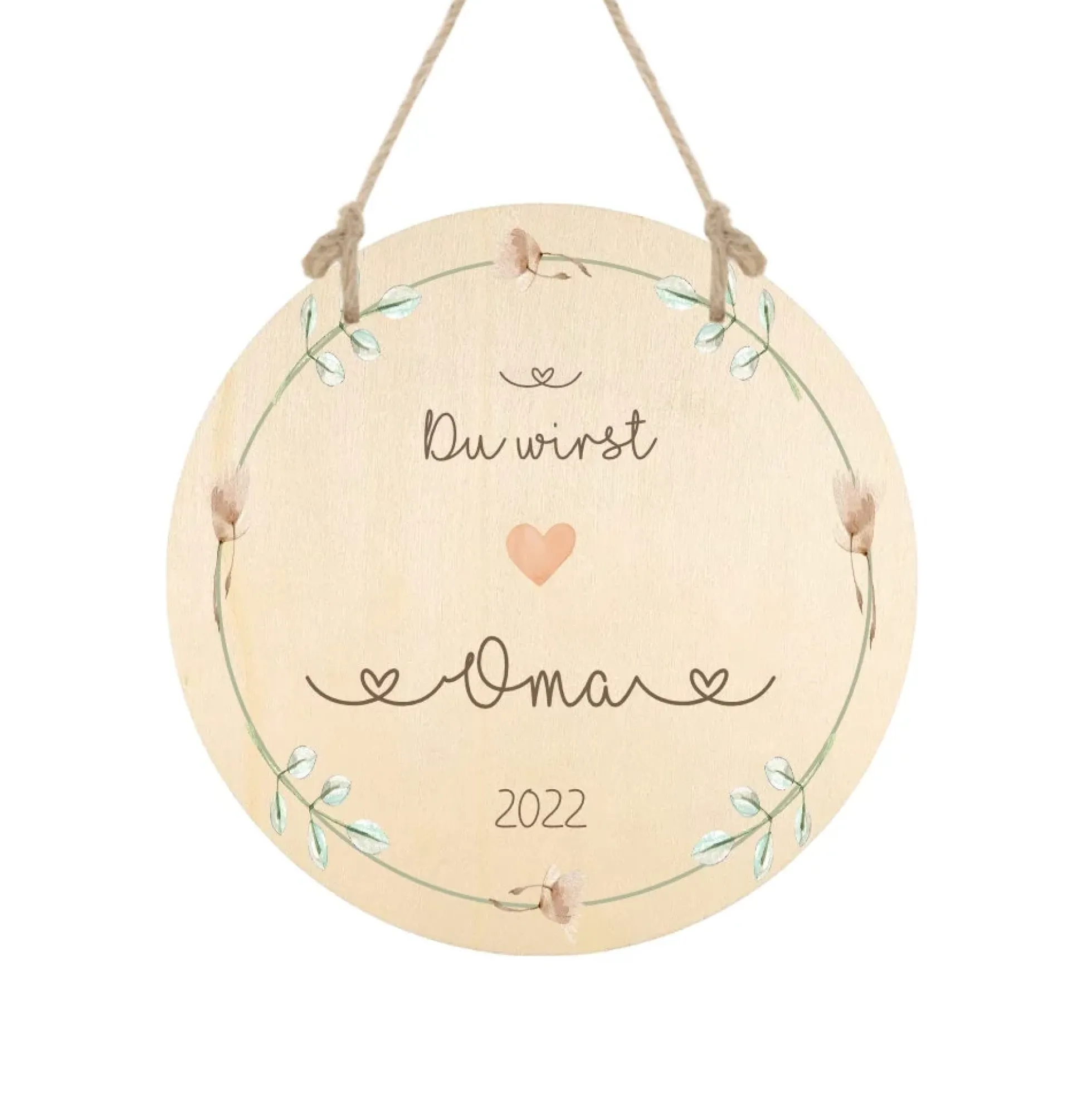 Personalisiertes Holzschild "Ihr werdet Oma & Opa" | Kreative Idee die Schwangerschaft zu verkünden | Originelles Geschenk für werdende Großeltern | 3 Motivvarianten zur Auswahl