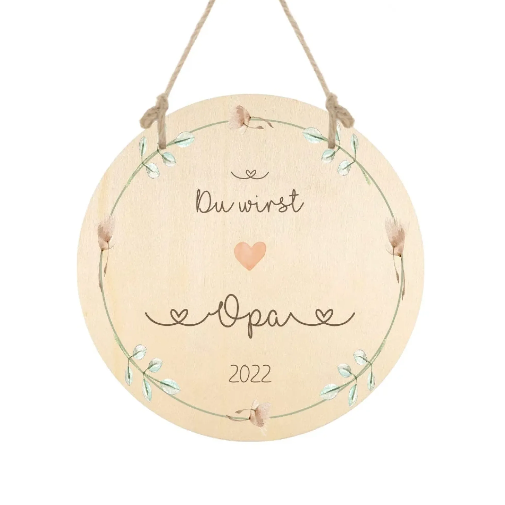 Personalisiertes Holzschild "Ihr werdet Oma & Opa" | Kreative Idee die Schwangerschaft zu verkünden | Originelles Geschenk für werdende Großeltern | 3 Motivvarianten zur Auswahl