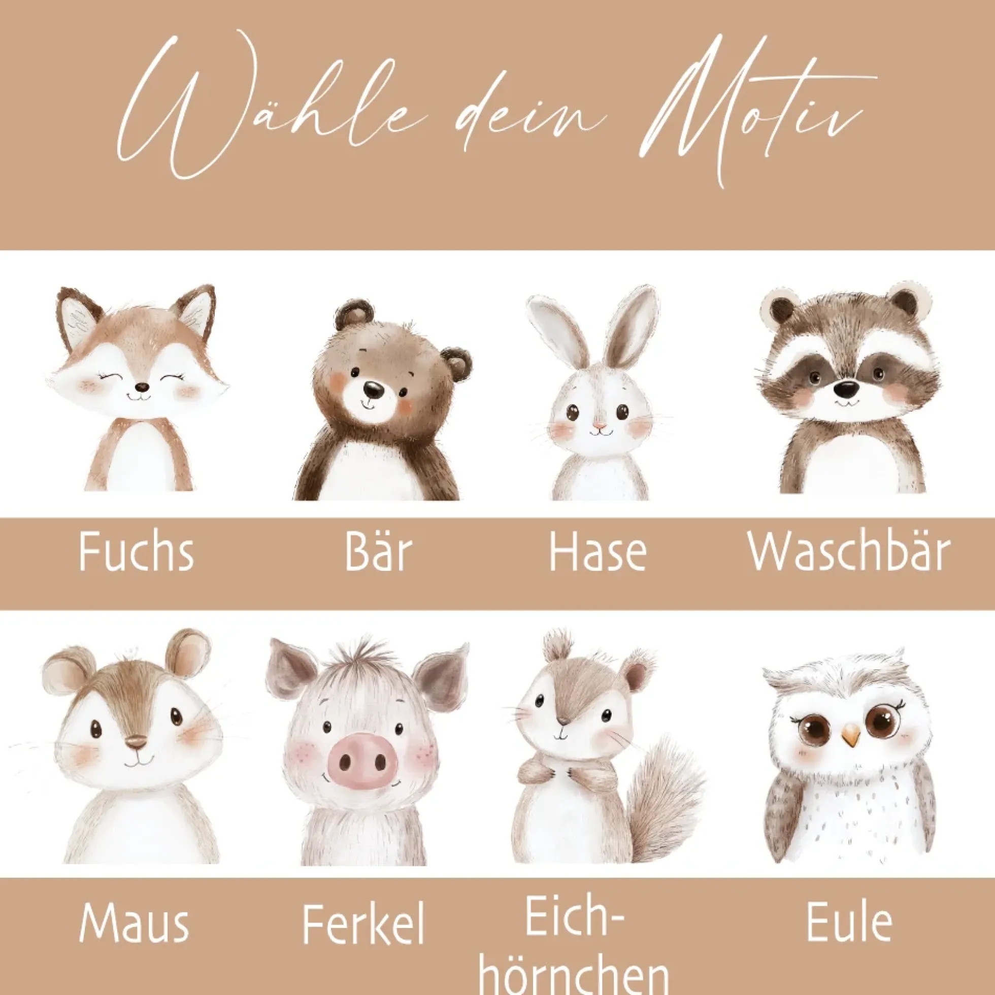 Personalisiertes Holzschild für Kinderzimmer – Türschild aus Holz mit Name & Tiermotiv – Geschenk zur Geburt & Taufe