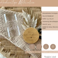 Personalisiertes Keksglas "Für einen wundervollen Menschen", Vorratsglas mit Holzdeckel für Plätzchen und Kekse