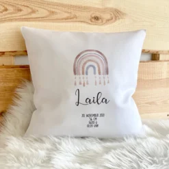 Personalisiertes Kissen für Babys und Kinder | Babykissen “Regenbogen