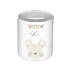 Personalisierte Spardose "Maus" mit Namen für Kinder