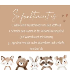 Personalisierte Stoffschultüte mit Namen & Datum – Handgenähtes Set inkl. Rohling