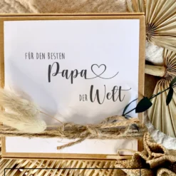 Personalisiertes Vatertagsgeschenk von Tochter Sohn Kindern mit Spruch, Papa Geschenkschachtel zum Geburtstag Geburtstagsgeschenk für Väter