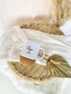 Personalisierte Tasse aus Keramik und Kork für die Tochter und die ganze Familie, 7 Varianten zur Auswahl