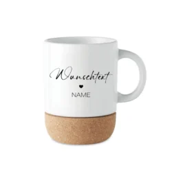 Personalisierte Tasse aus Keramik und Kork für die Tochter und die ganze Familie, 7 Varianten zur Auswahl