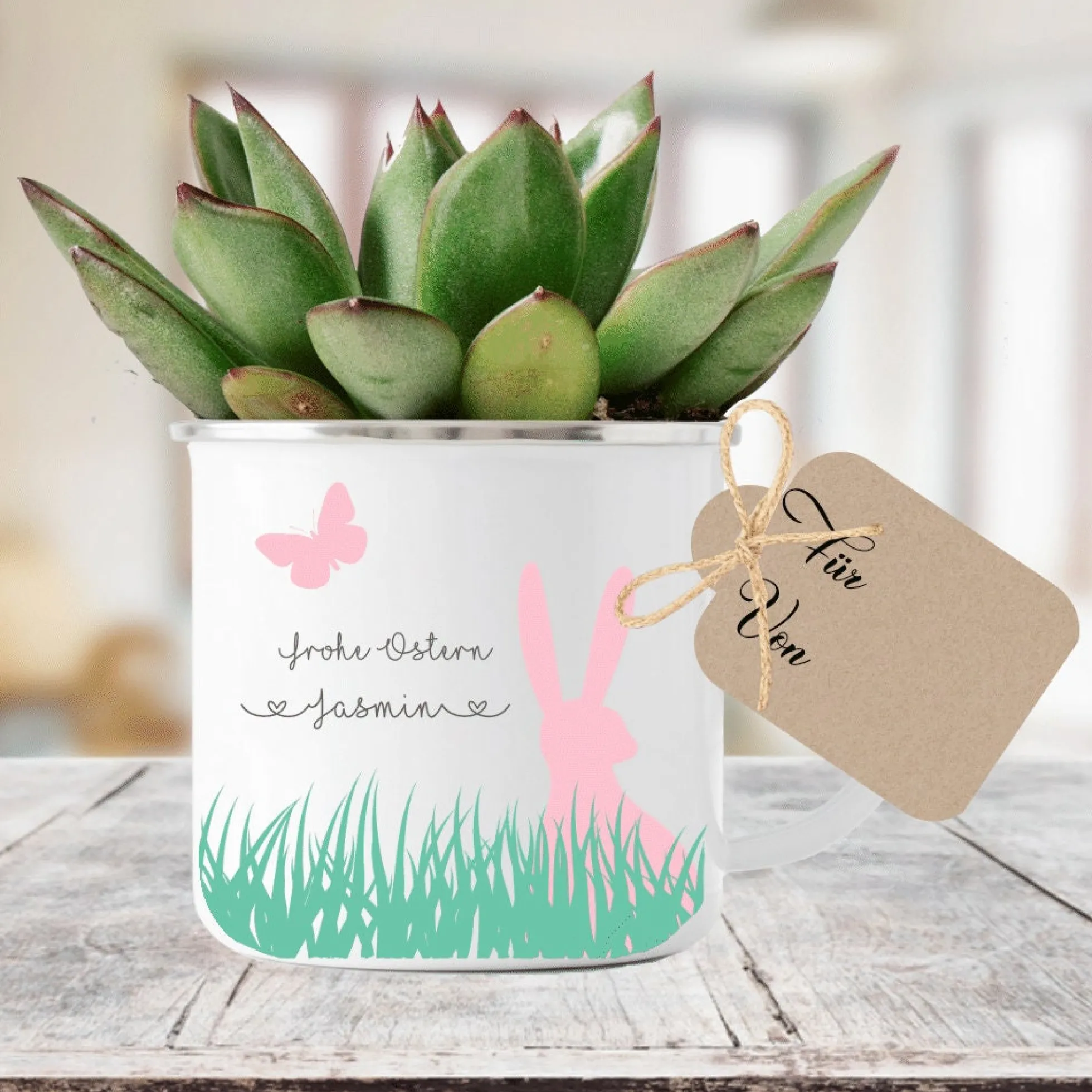 Personalisierte Tasse "Frohe Ostern" mit dem Namen | Originelle Geschenkidee zum Osterfest | Perfektes DIY Geschenk zum selber Gestalten | 3 Motivvarianten zur Auswahl