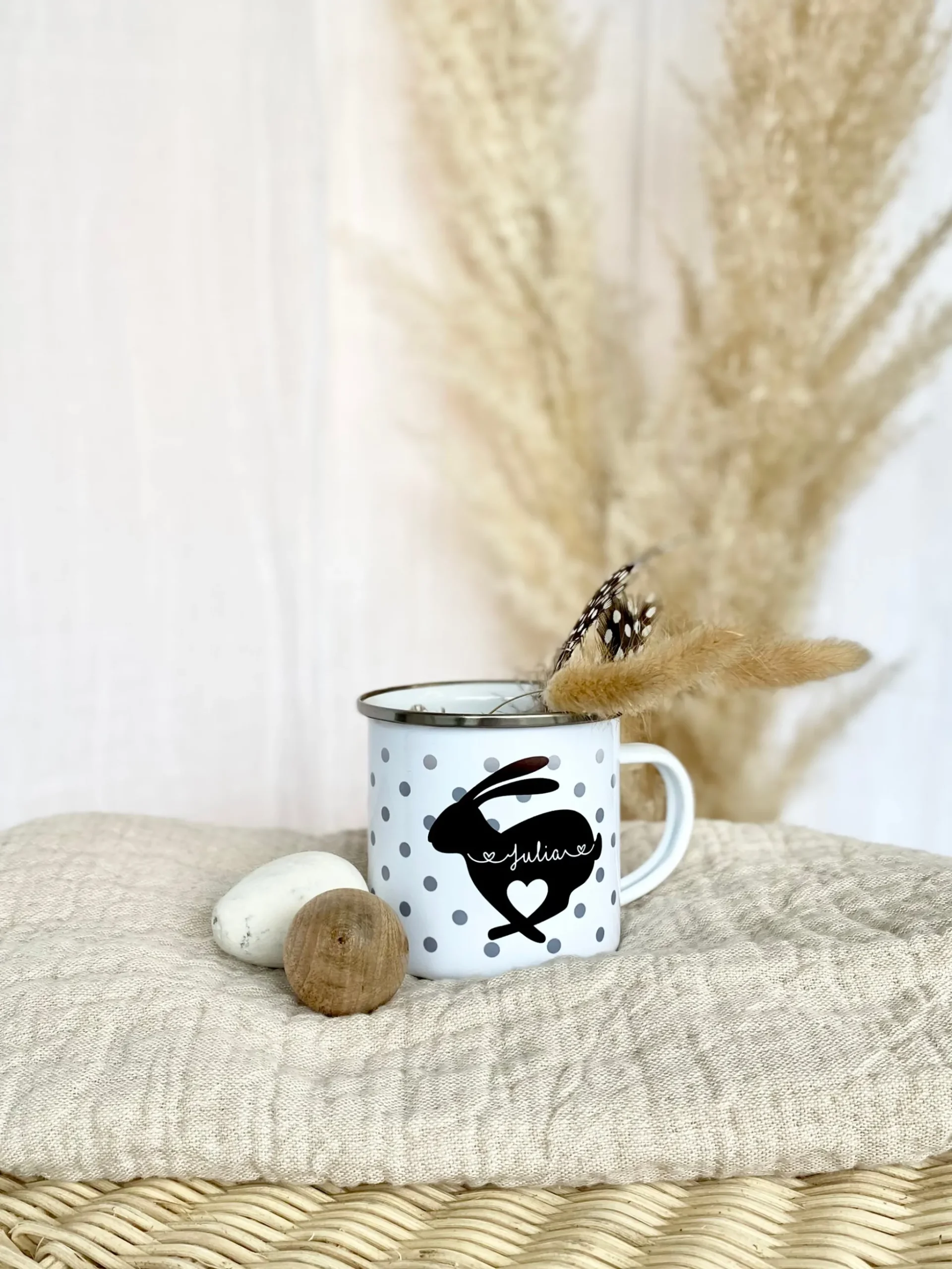 Personalisierte Tasse "Frohe Ostern" mit dem Namen | Originelle Geschenkidee zum Osterfest | Perfektes DIY Geschenk zum selber Gestalten | 3 Motivvarianten zur Auswahl