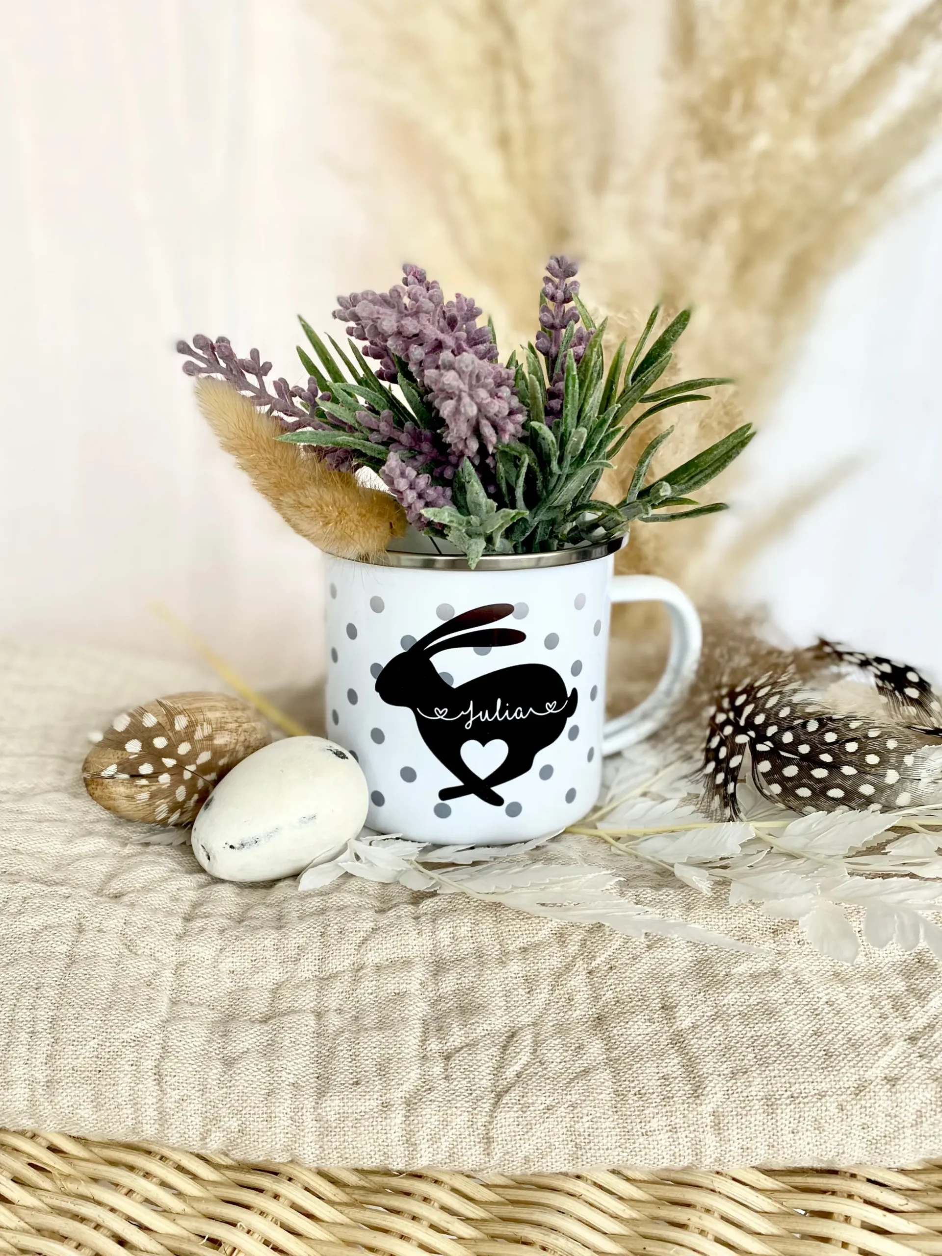 Personalisierte Tasse "Frohe Ostern" mit dem Namen | Originelle Geschenkidee zum Osterfest | Perfektes DIY Geschenk zum selber Gestalten | 3 Motivvarianten zur Auswahl