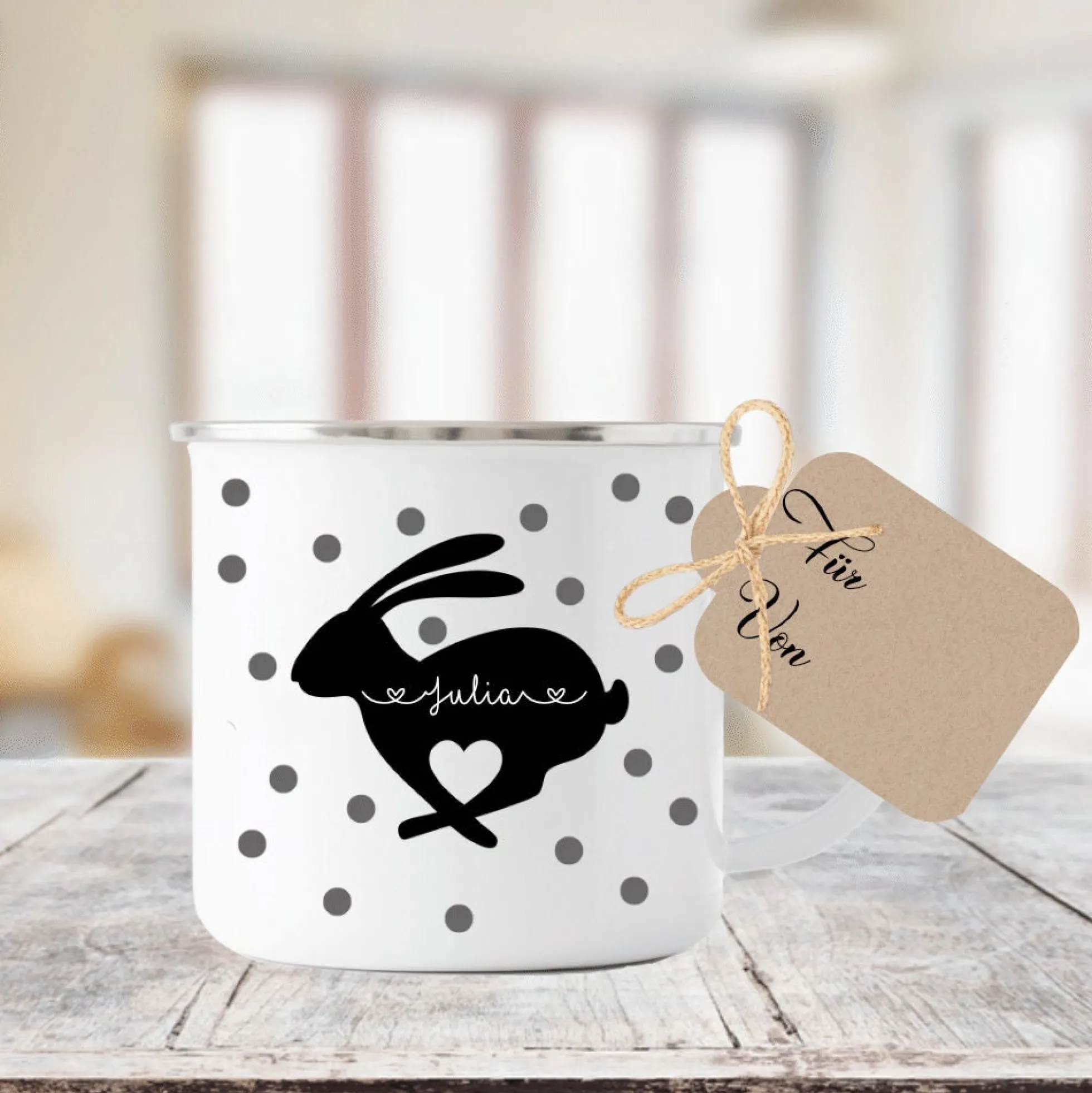Personalisierte Tasse "Frohe Ostern" mit dem Namen | Originelle Geschenkidee zum Osterfest | Perfektes DIY Geschenk zum selber Gestalten | 3 Motivvarianten zur Auswahl