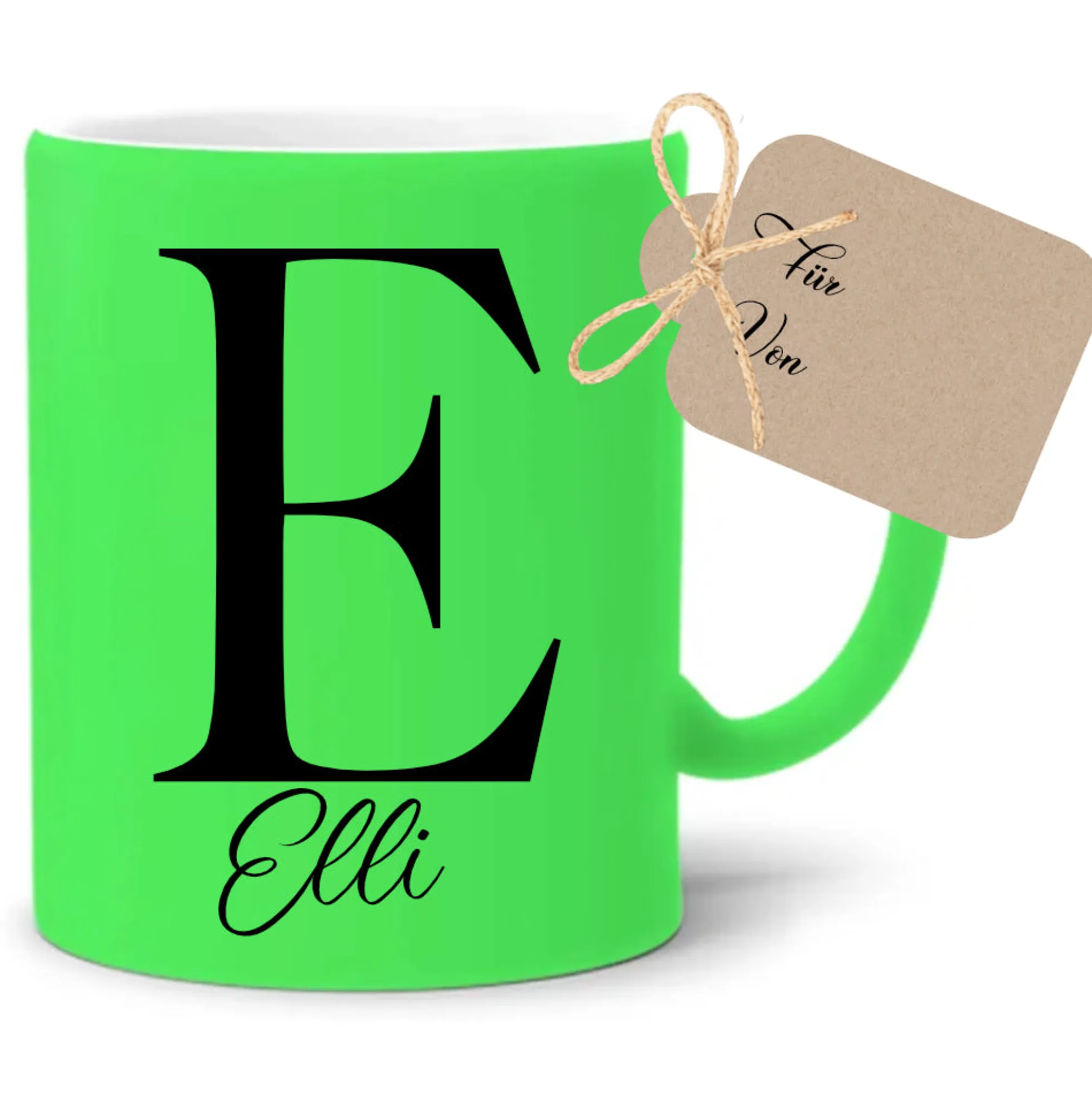 Personalisierte Tasse mit Namen und Buchstaben | 4 Tassenfarben zur Auswahl