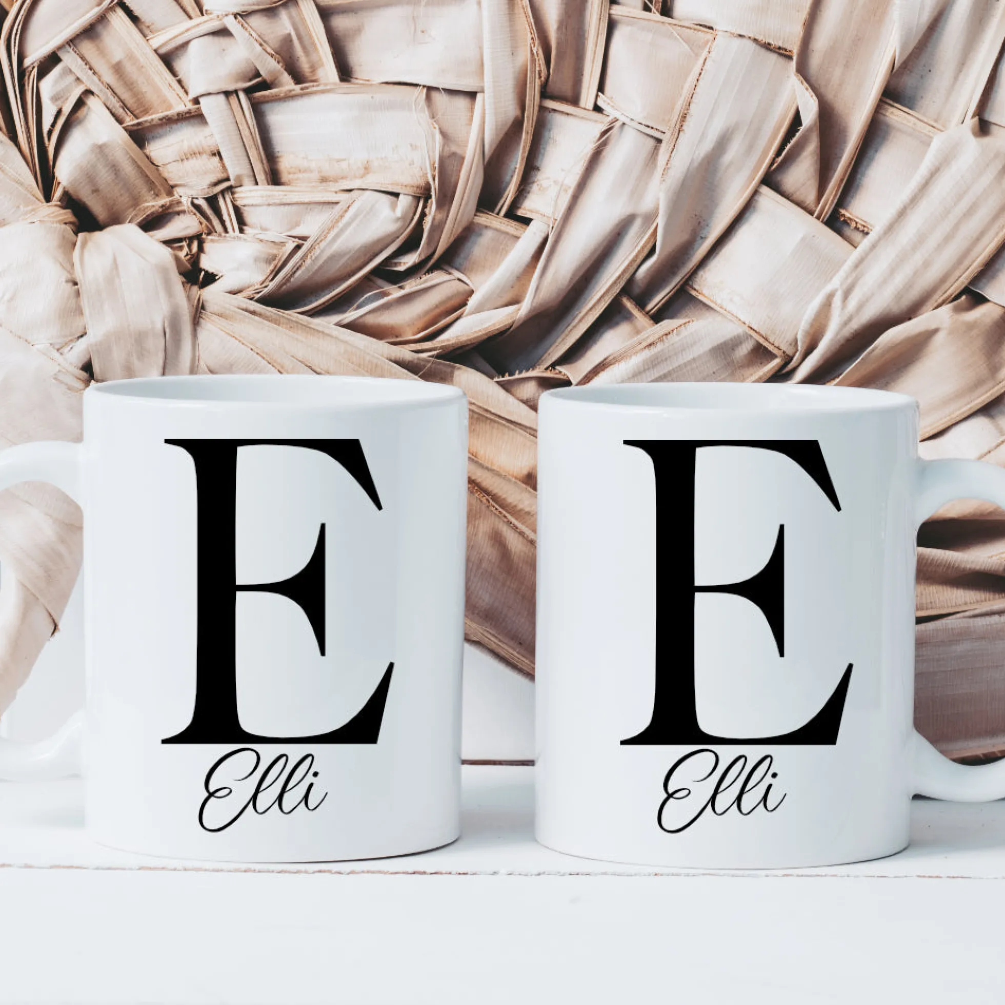 Personalisierte Tasse mit Namen und Buchstaben | 4 Tassenfarben zur Auswahl