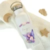 Personalisierte Trinkflasche "Fee" für Mädchen mit Namen | Thermosflasche aus Edelstahl mit Bambusdeckel für Kinder Teenager Schule Kita 500ml