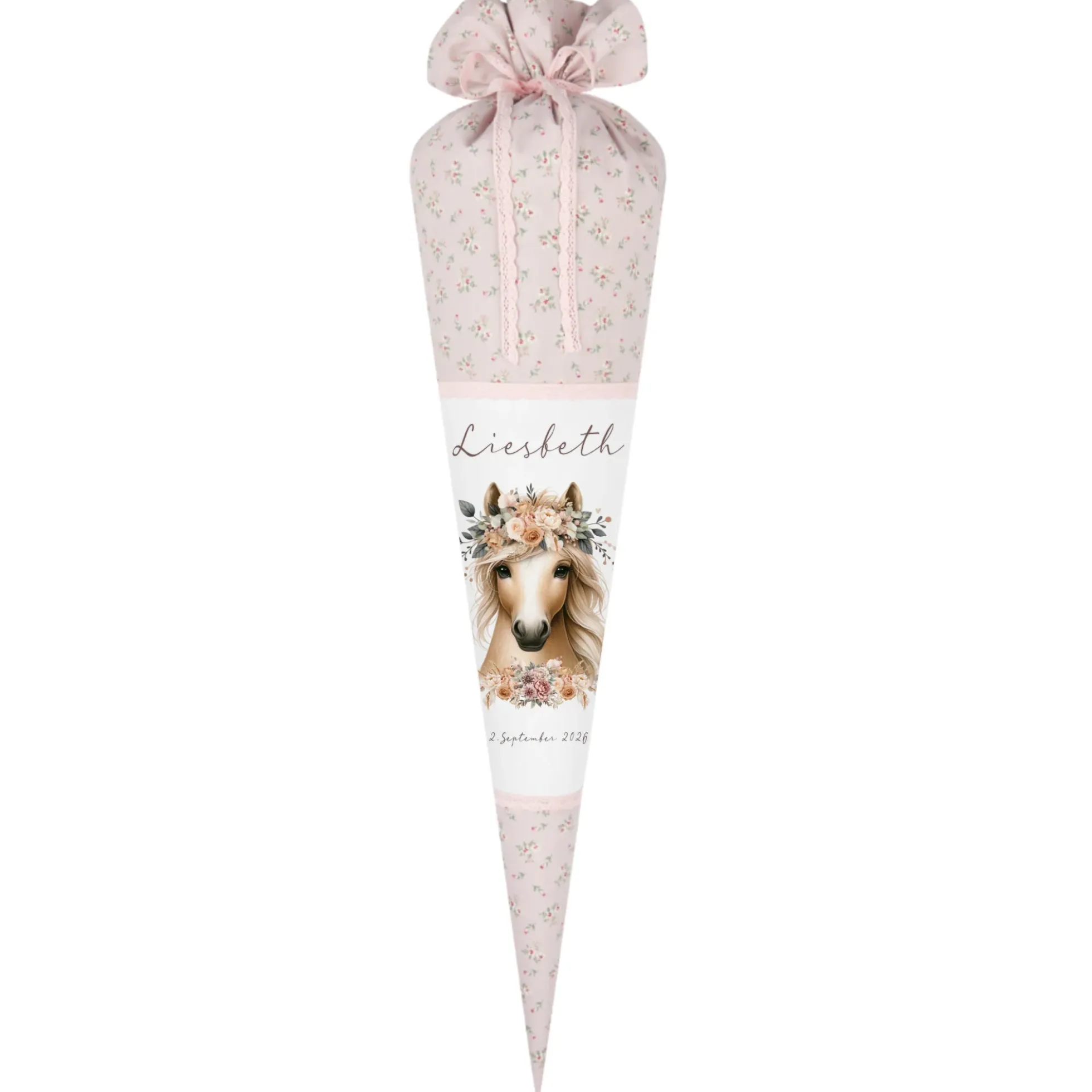 Pferde Schultüte Mädchen Personalisiert Schultüte Zuckertüte Mädchen Schultüte Stoff Zuckertüte Pony Stoffschultüte