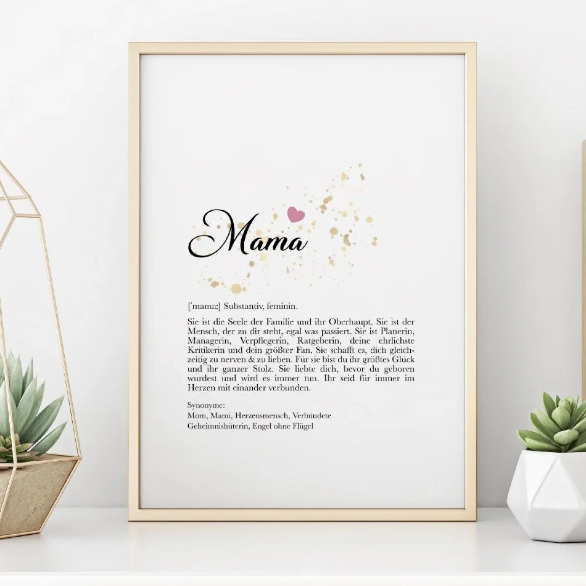 Poster "Mama" mit Definition | Besonderes Geschenk für Mütter | 9 Motivvarianten zur Auswahl