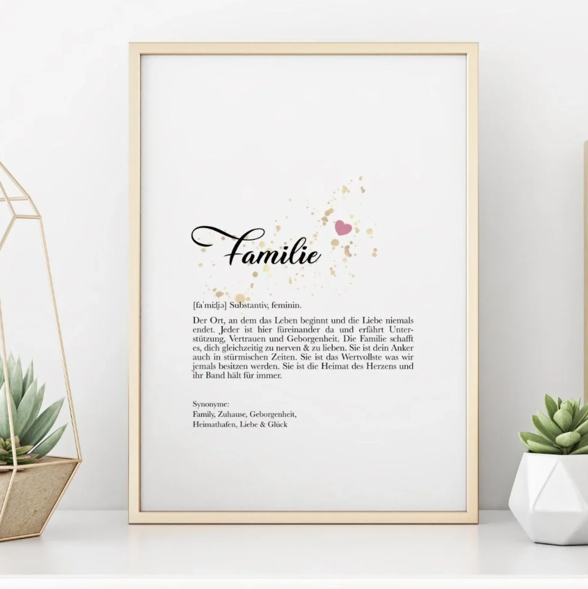 Poster "Schwesterherz" mit Definition | Besonderes Geschenk für die Schwester | 9 Motivvarianten zur Auswahl