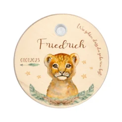 Regenbogen Geburtstagsteller für Kinder | Personalisierter Kerzenteller aus Holz für Mädchen und Jungen + Kerze | Geschenkidee zur Geburt, Taufe, Kindergeburtstag | weitere Motive zur Auswahl