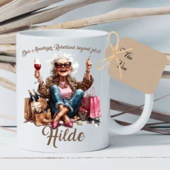Rente Geschenk Mann Tasse personalisiert Ruhestand Abschiedsgeschenk | 2 Motivvarianten zur Auswahl