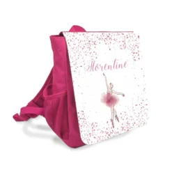 Rucksack "Ballerina" für Mädchen in Pink mit Namen designt | Personalisierter Kinderrucksack für Kinder | Ultimative Geschenkidee für 2-5 Jährige