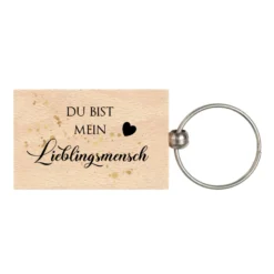 Schlüsselanhänger aus Holz "Du bist mein Lieblingsmensch" | Geschenk für Freunde und Herzensmenschen