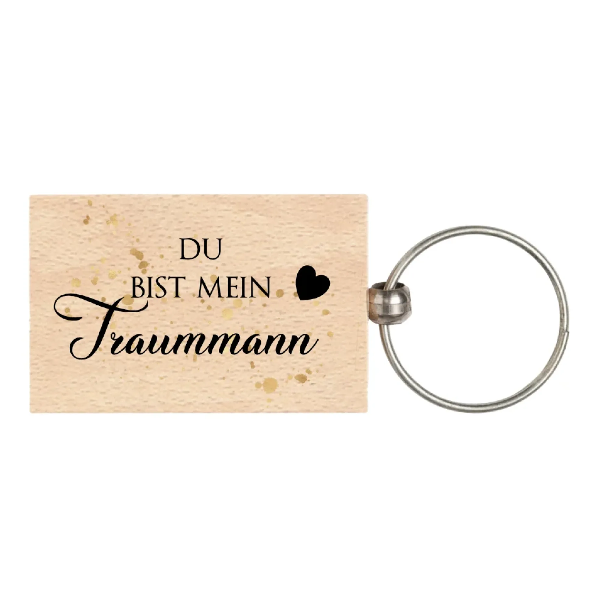 Schlüsselanhänger aus Holz "Du bist mein Traummann" | Originelles Geschenk für Männer, den Partner, Freund und Ehemann