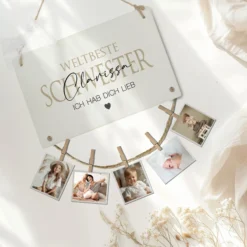 Schwester Geschenk Geburtstag Bruder Geburtstagsgeschenk Namen Fotogeschenk personalisiert