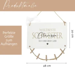 Schwester Geschenk Geburtstag Bruder Geburtstagsgeschenk Namen Fotogeschenk personalisiert