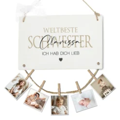 Schwester Geschenk Geburtstag Bruder Geburtstagsgeschenk Namen Fotogeschenk personalisiert
