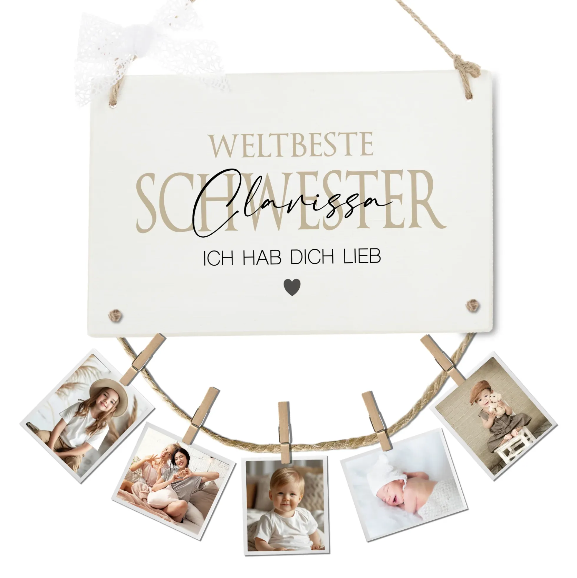 Schwester Geschenk Geburtstag Bruder Geburtstagsgeschenk Namen Fotogeschenk personalisiert