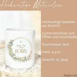 Spardose Baby Taufgeschenk Eukalyptus Spardose Babygeschenk Taufe Geschenk Baby Name Geldgeschenk Jungen Taufgeschenk Mädchen Kind Sparbüchse