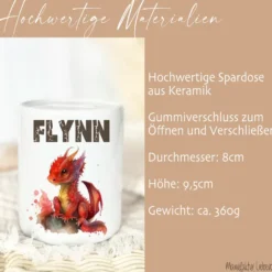 Spardose Drache Spardose Personalisiert Einschulung Junge Geschenk Junge Kinderspardose Drache Spardose Kind Drache