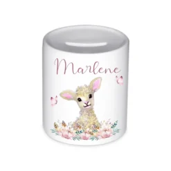 Spardose Eichhörnchen mit Namen für Kinder | Personalisiertes Geschenk für Mädchen u. Jungen | Originelles Geldgeschenk u. handgefertigte Geschenkidee | 11 Motive zur Auswahl