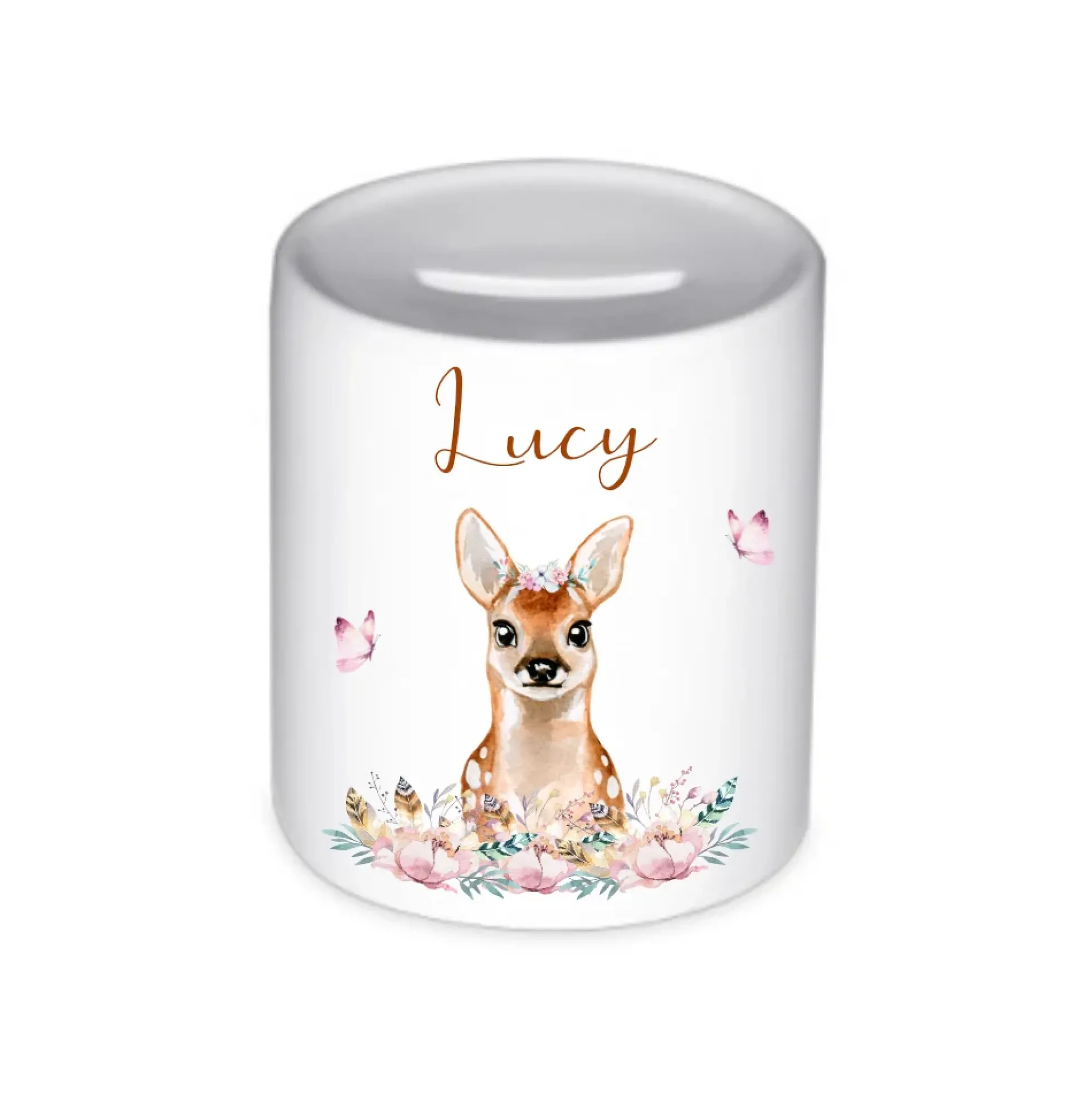 Spardose Eichhörnchen mit Namen für Kinder | Personalisiertes Geschenk für Mädchen u. Jungen | Originelles Geldgeschenk u. handgefertigte Geschenkidee | 11 Motive zur Auswahl
