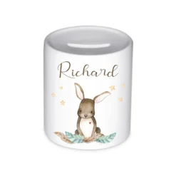 Spardose Einhorn mit Namen für Mädchen | Personalisiertes Geschenk für Kinder | Originelles Geldgeschenk u. handgefertigte Geschenkidee | 11 Motive zur Auswahl