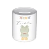 Spardose Frosch - Personalisierte Kinderspardose aus Keramik mit dem Namen des Kindes