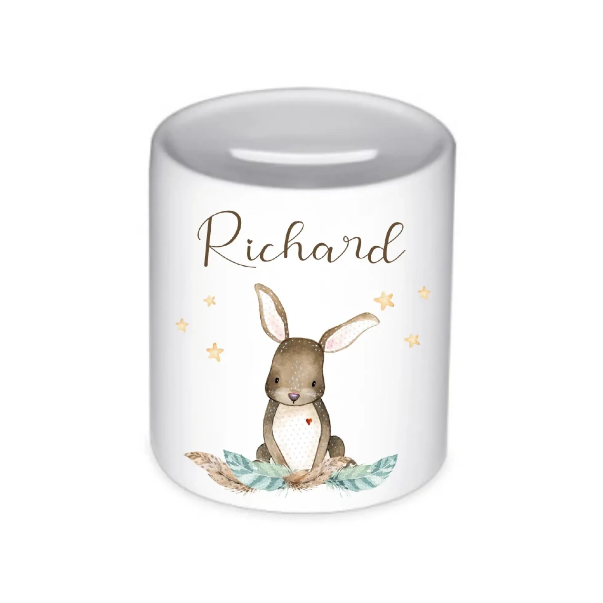 Spardose Hase mit Namen für Kinder | Personalisiertes Geschenk für Mädchen | Originelles Geldgeschenk u. handgefertigte Geschenkidee | 11 Motive zur Auswahl