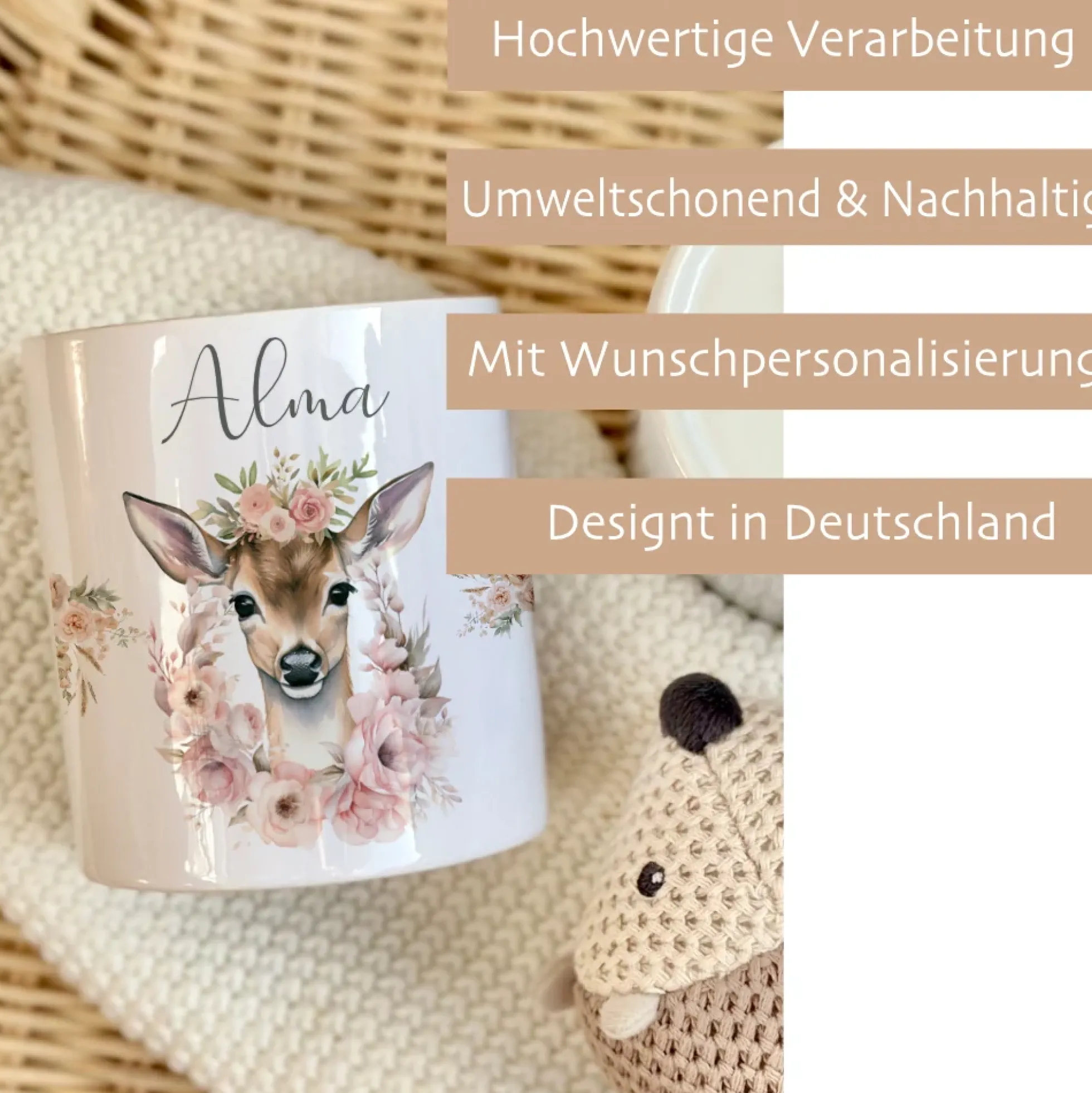 Spardose Personalisiert Mädchen Spardose Reh Spardose Rehkitz Kinderspardose Keramik Spardose mit Namen Spardose Kind