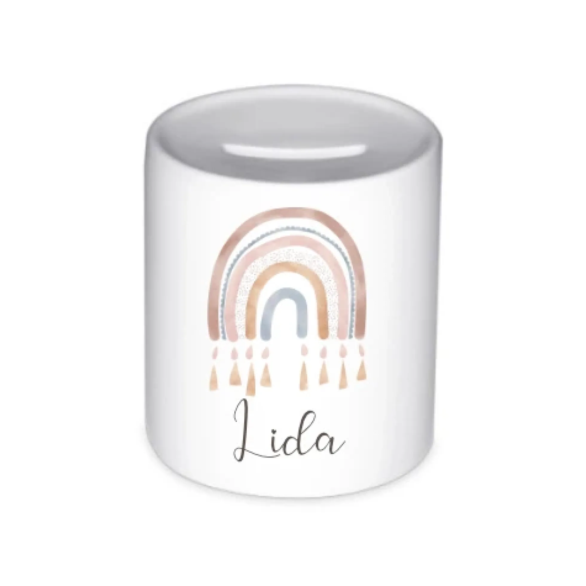 Spardose "Regenbogen" für Mädchen als Geschenk | Personalisierte Geschenkidee für Kinder | 10 Motive zur Auswahl