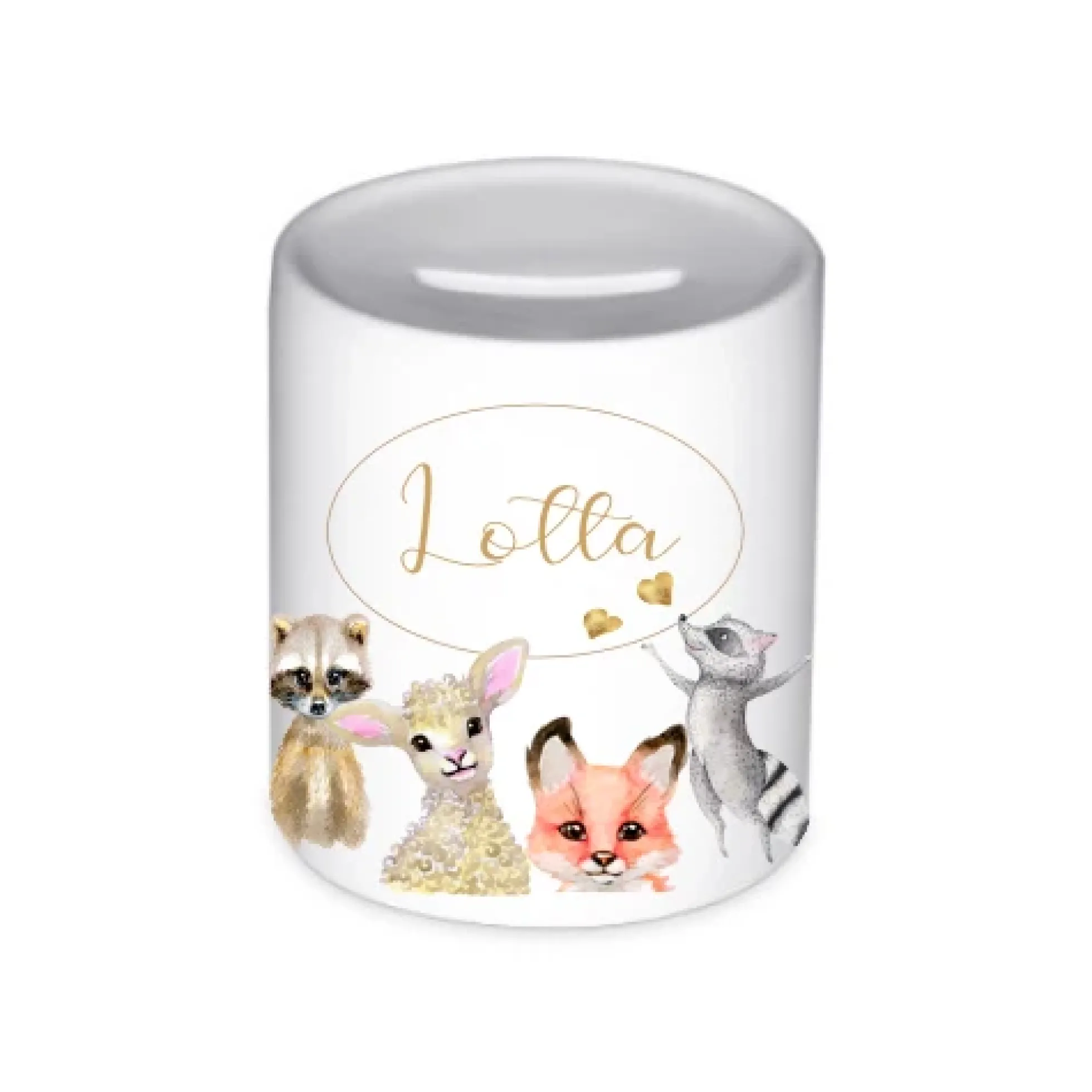Spardose "Regenbogen" für Mädchen als Geschenk | Personalisierte Geschenkidee für Kinder | 10 Motive zur Auswahl