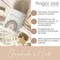 Spardose Regenbogen - Personalisiert mit dem Namen des Kindes