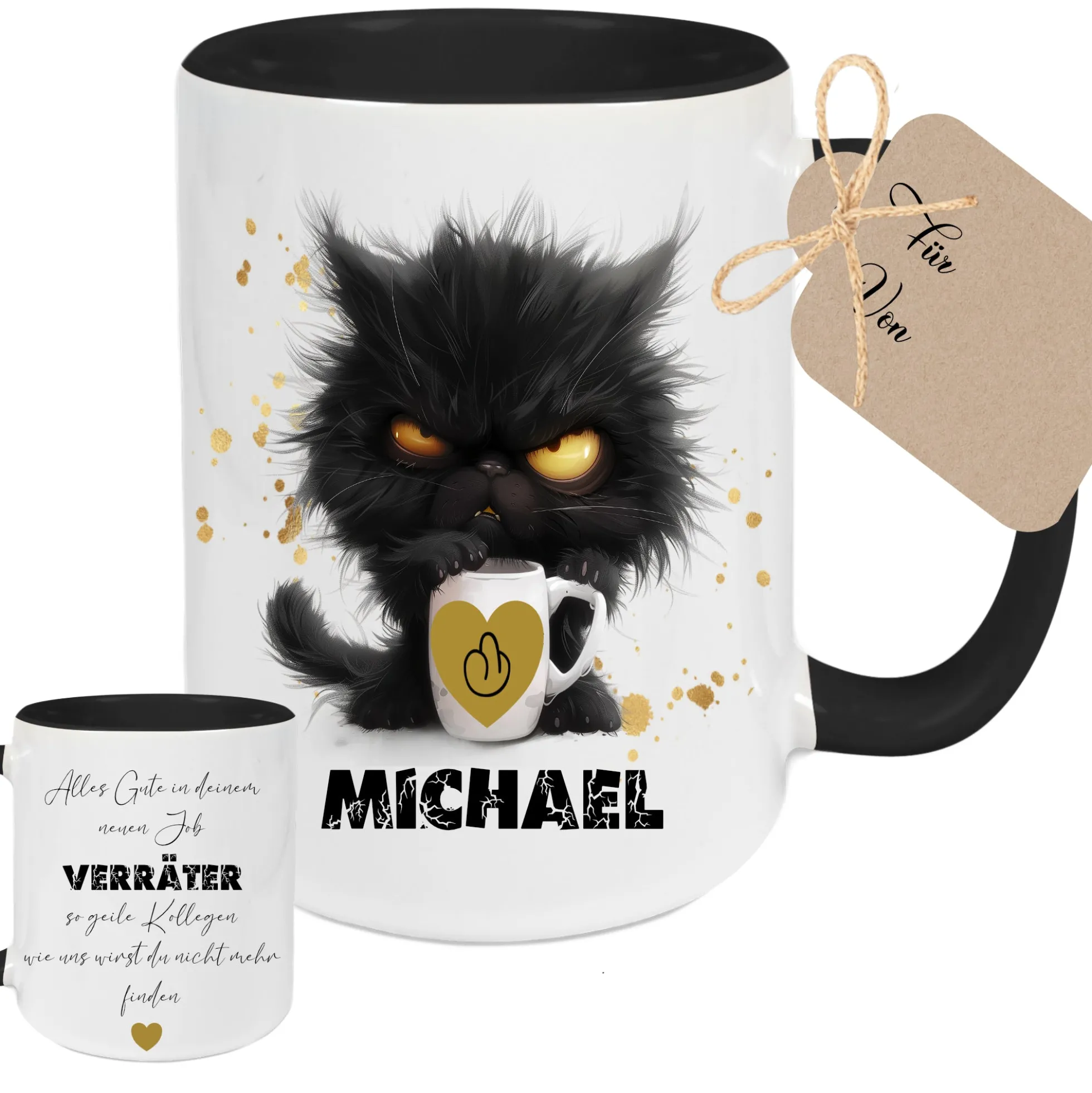 Tasse Abschied Kollege personalisierte Tasse mit Spruch „Verräter“ Geschenk zum Abschied - Jobwechsel Abschiedsgeschenk für Kollegen Geschenkanhänger | Kaffeetasse aus Keramik
