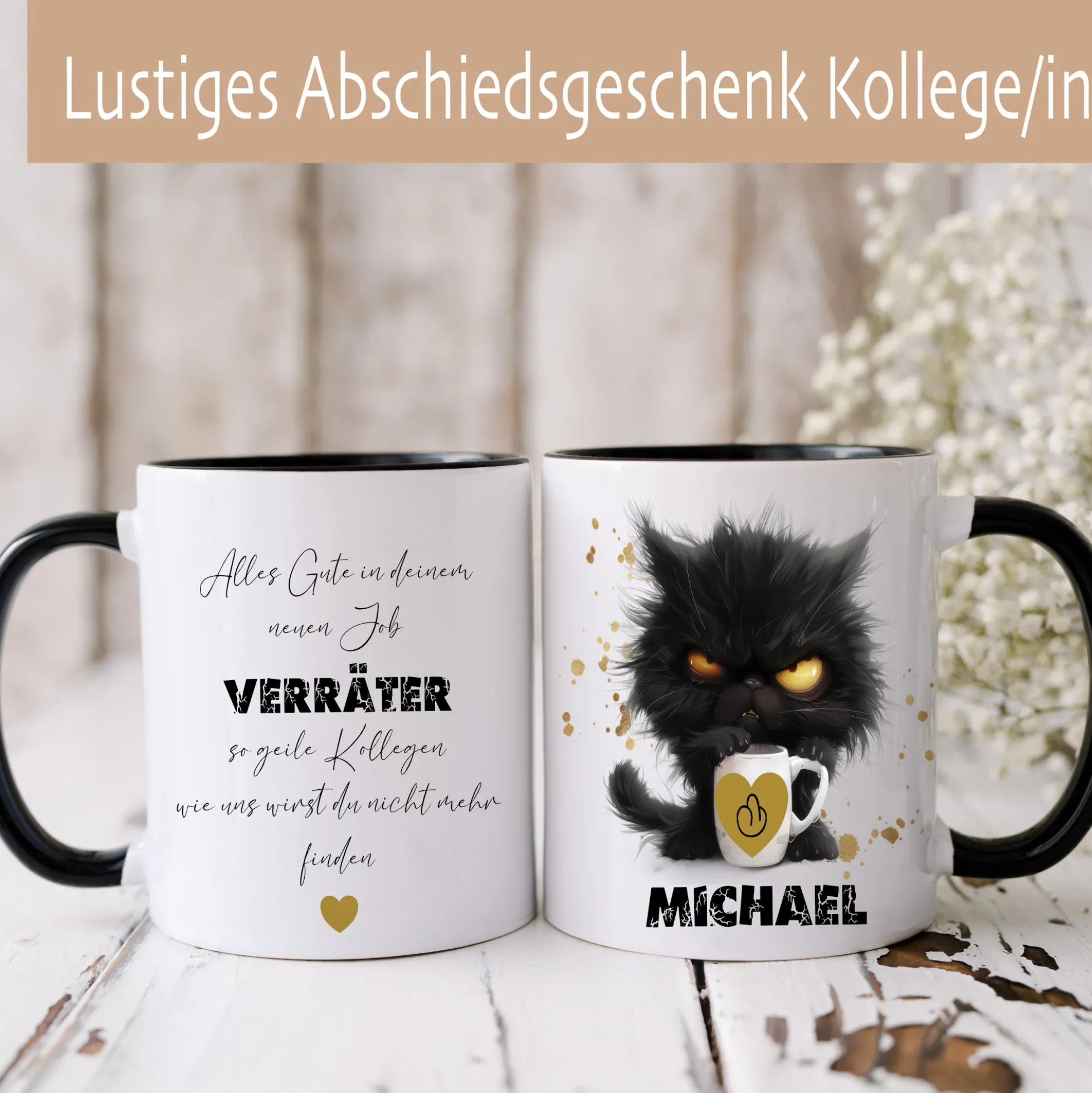 Tasse Abschied Kollege personalisierte Tasse mit Spruch „Verräter“ Geschenk zum Abschied - Jobwechsel Abschiedsgeschenk für Kollegen Geschenkanhänger | Kaffeetasse aus Keramik