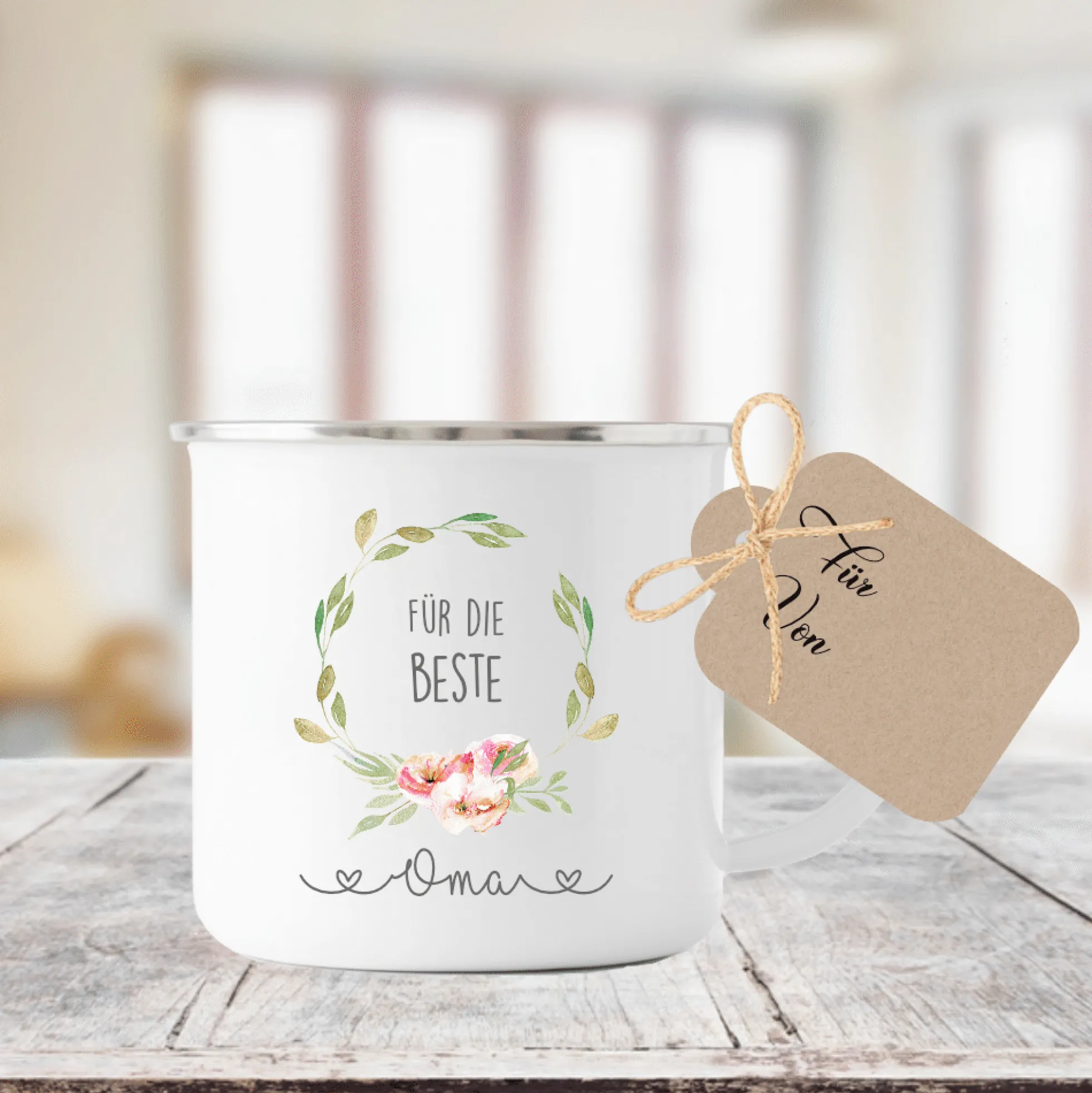 Tasse "Für den Weltbesten Opa" | Originelle Geschenkidee für Großväter | inkl. Geschenkanhänger zum Beschriften | 2 Motivvarianten zur Auswahl