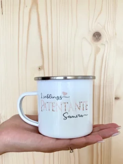 Tasse für die Patentante | Personalisiertes Geschenk mit Namen | 3 Produktvarianten zur Auswahl
