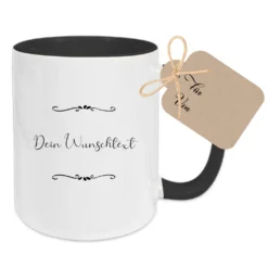 Tasse mit individuellen Wunschtext zum Gestalten | Personalisierte Keramiktasse mit Schriftzug