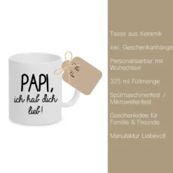 Tasse mit Namen und Schriftzug aus Keramik | Geschenk für Frauen und Männer | Personalisierung individuell anpassbar | 6 Motivvarianten zur Auswahl