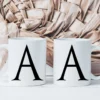 Tasse Personalisiert Buchstaben Tasse mit Anfangsbuchstaben Keramiktasse