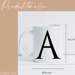 Tasse Personalisiert Buchstaben Tasse mit Anfangsbuchstaben Keramiktasse