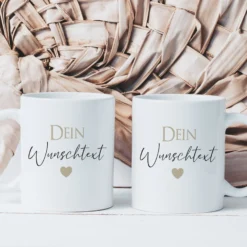 Tasse personalisiert, Kaffeetasse mit Wunschtext, Namen aus Keramik